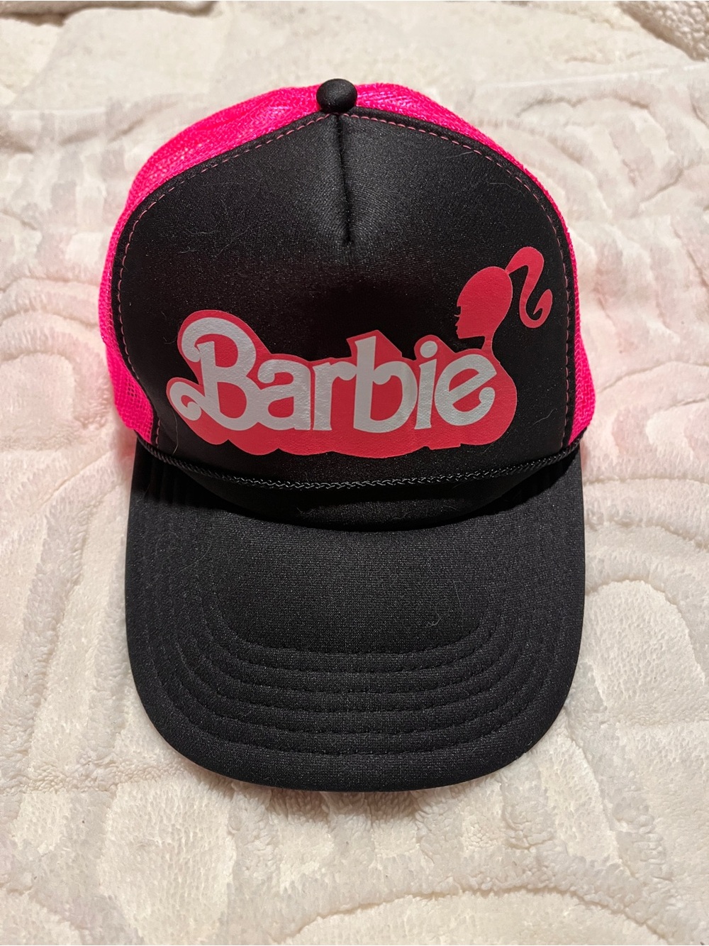 Barbie Black & Hot Pink Trucker Hat